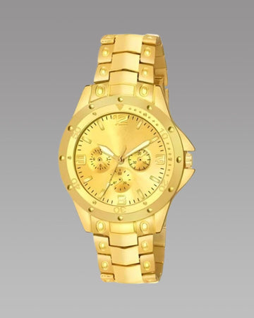 Men's Golden Stainless Steel Analog Watch