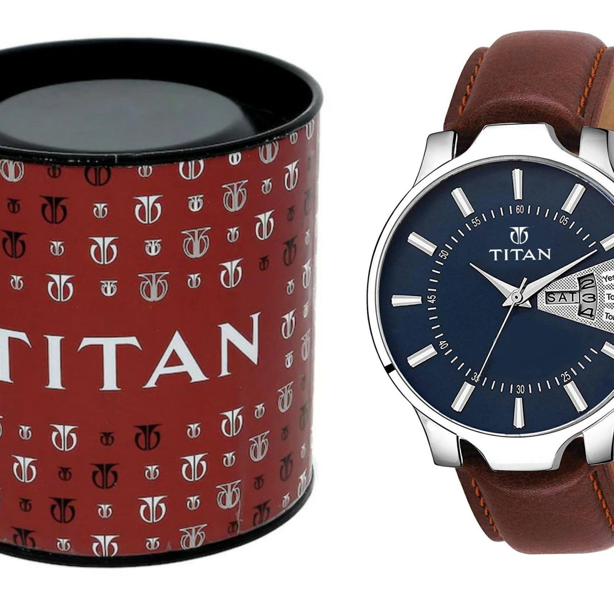 Titan Analog Stylish Watch for Men – Unique Design with Brass Dial