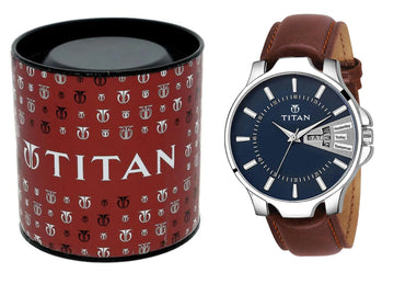 Titan Analog Stylish Watch for Men – Unique Design with Brass Dial