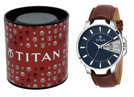 Titan Analog Stylish Watch for Men – Unique Design with Brass Dial