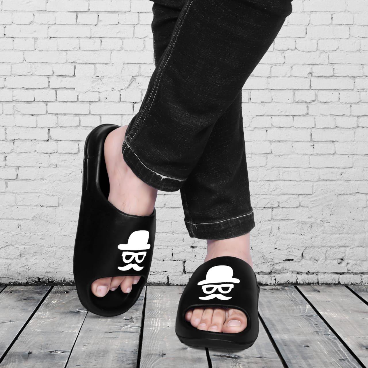 Monex Premium Black Sliders for Men – Comfortable and Stylish