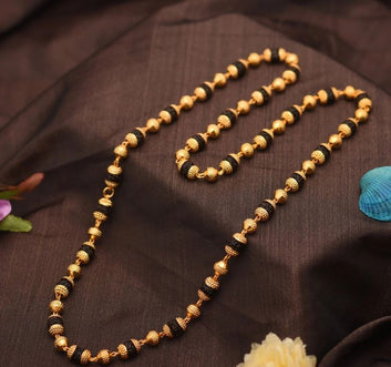 Gold-Plated Rudraksha Mala