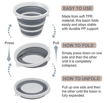 PVC Coated Collapsible Foldaway Bucket